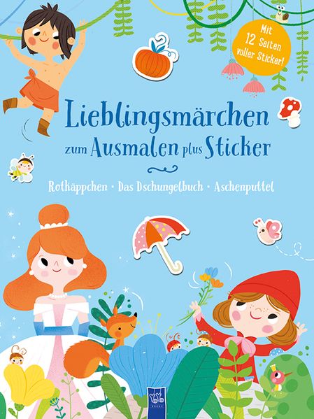 Cover von Lieblingsmärchen zum Ausmalen plus Sticker