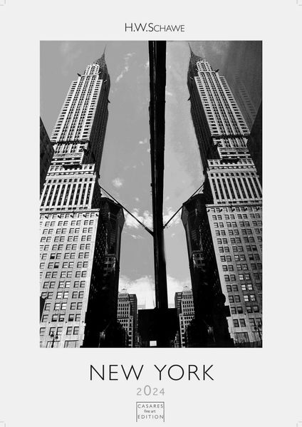 Cover von New York schwarz-weiss 2024 L 59x42cm